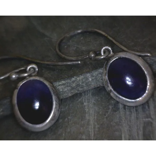 silver earrings with stones Vulcan's Forge LLC KANSAS CITY, MO