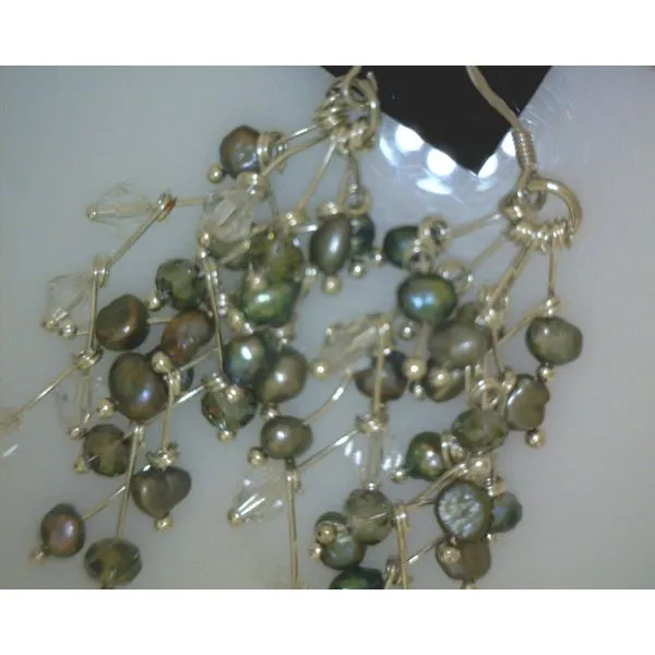 silver earrings with stones Vulcan's Forge LLC KANSAS CITY, MO