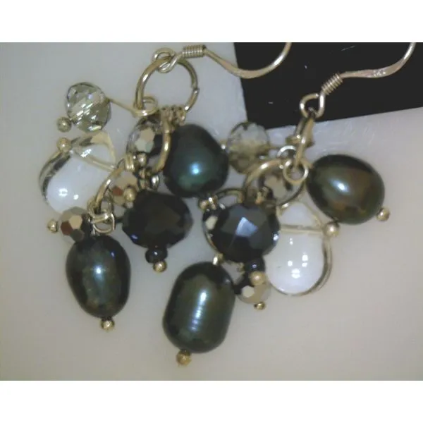 silver earrings with stones Vulcan's Forge LLC KANSAS CITY, MO