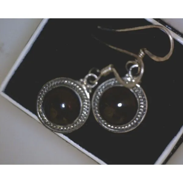 silver earrings with stones Vulcan's Forge LLC KANSAS CITY, MO