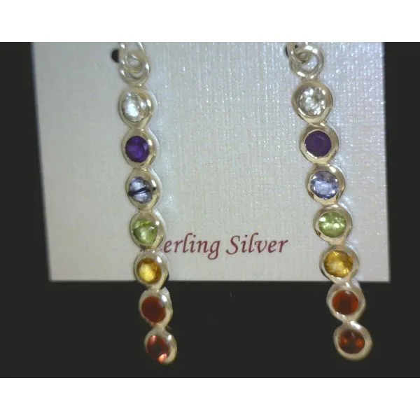 silver earrings with stones Vulcan's Forge LLC KANSAS CITY, MO