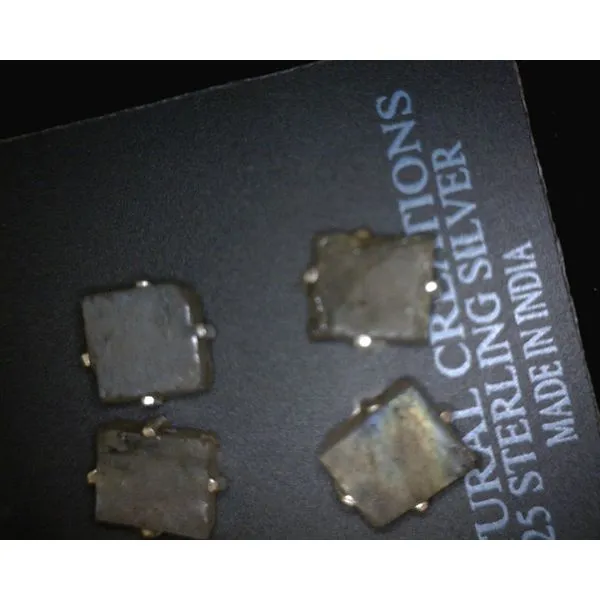 silver earrings with stones Vulcan's Forge LLC KANSAS CITY, MO