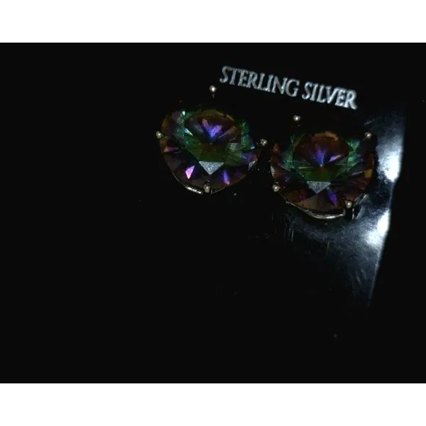 silver earrings with stones Vulcan's Forge LLC KANSAS CITY, MO