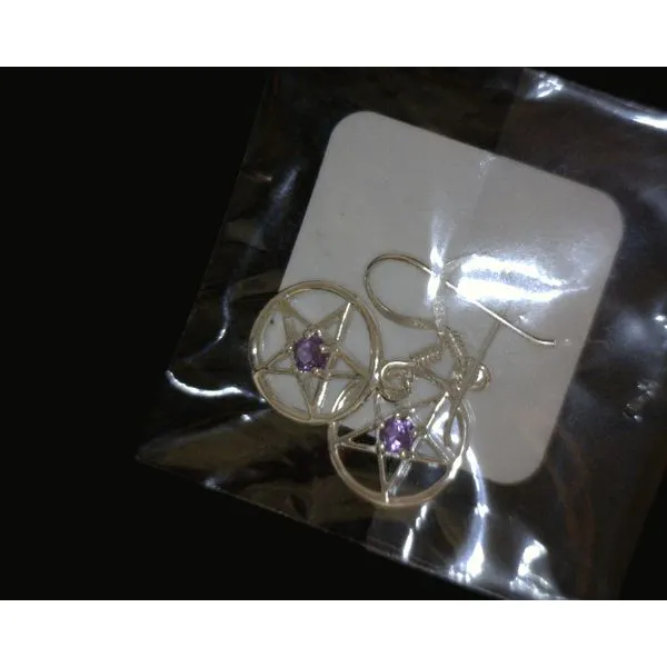 silver earrings with stones Vulcan's Forge LLC KANSAS CITY, MO