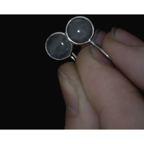 silver earrings with stones Vulcan's Forge LLC KANSAS CITY, MO