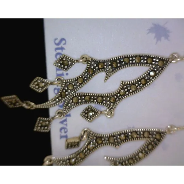 silver earrings with stones Vulcan's Forge LLC KANSAS CITY, MO