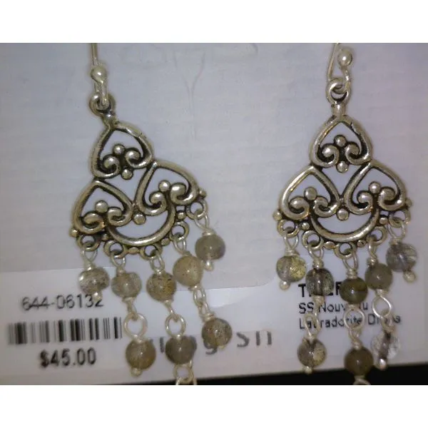 silver earrings with stones Vulcan's Forge LLC KANSAS CITY, MO