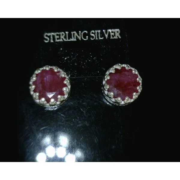 silver earrings with stones Vulcan's Forge LLC KANSAS CITY, MO
