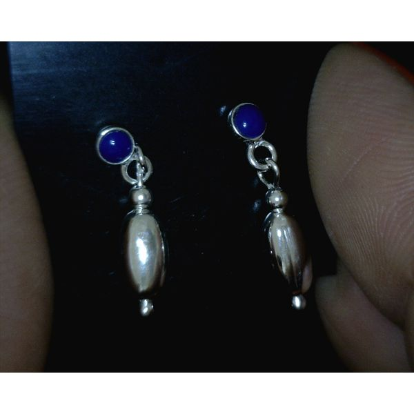 silver earrings with stones Vulcan's Forge LLC Kansas City, MO