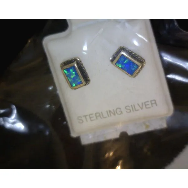 silver earrings with stones Vulcan's Forge LLC KANSAS CITY, MO