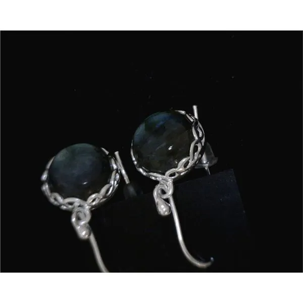 silver earrings with stones Vulcan's Forge LLC KANSAS CITY, MO