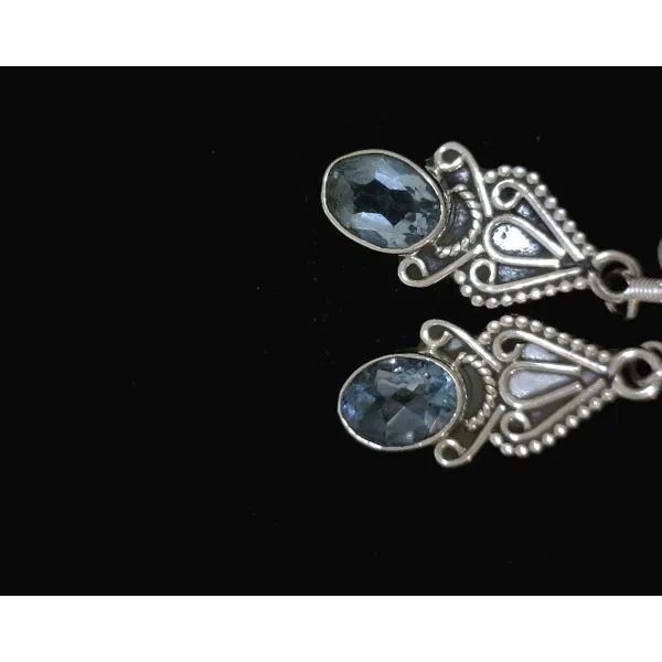 silver earrings with stones Vulcan's Forge LLC KANSAS CITY, MO