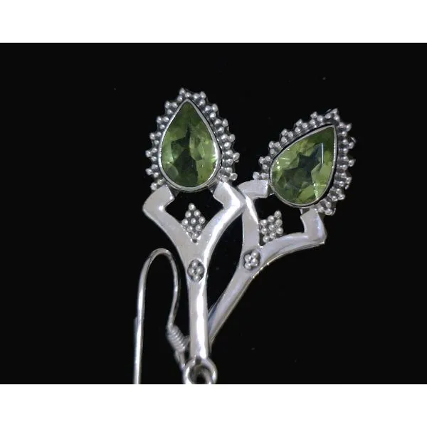 silver earrings with stones Vulcan's Forge LLC KANSAS CITY, MO