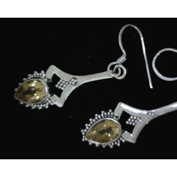 silver earrings with stones Vulcan's Forge LLC KANSAS CITY, MO