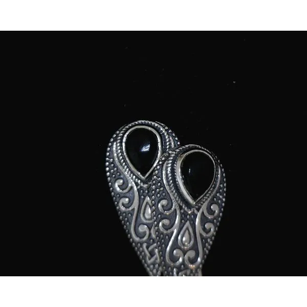 silver earrings with stones Vulcan's Forge LLC KANSAS CITY, MO