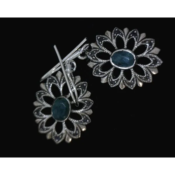 silver earrings with stones Vulcan's Forge LLC KANSAS CITY, MO