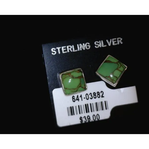 silver earrings with stones Vulcan's Forge LLC KANSAS CITY, MO