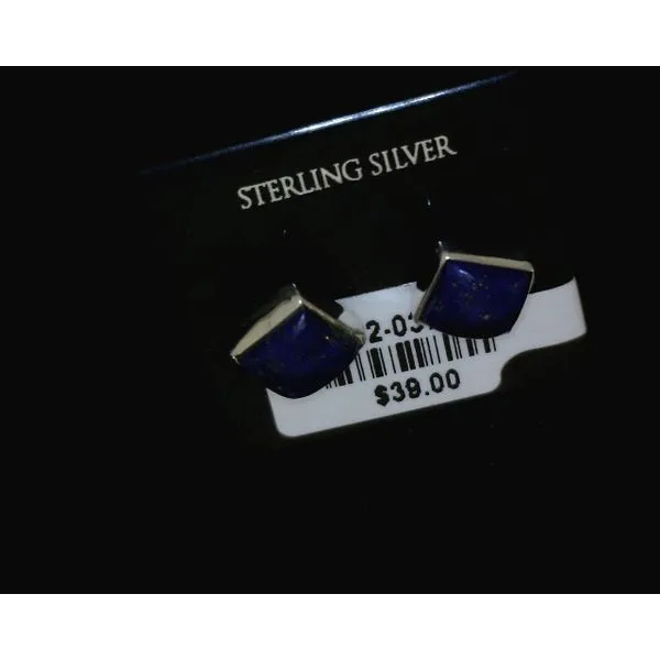 silver earrings with stones Vulcan's Forge LLC KANSAS CITY, MO