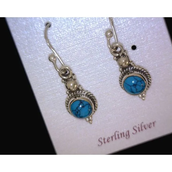 silver earrings with stones Vulcan's Forge LLC KANSAS CITY, MO