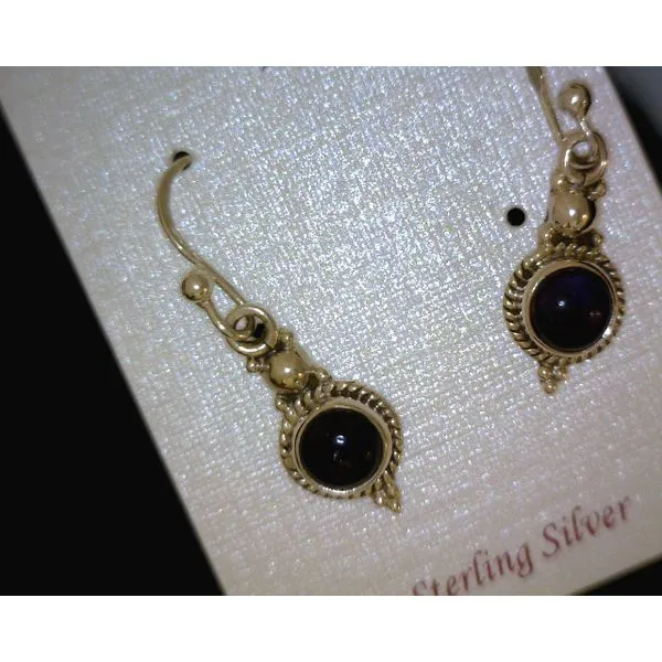 silver earrings with stones Vulcan's Forge LLC KANSAS CITY, MO