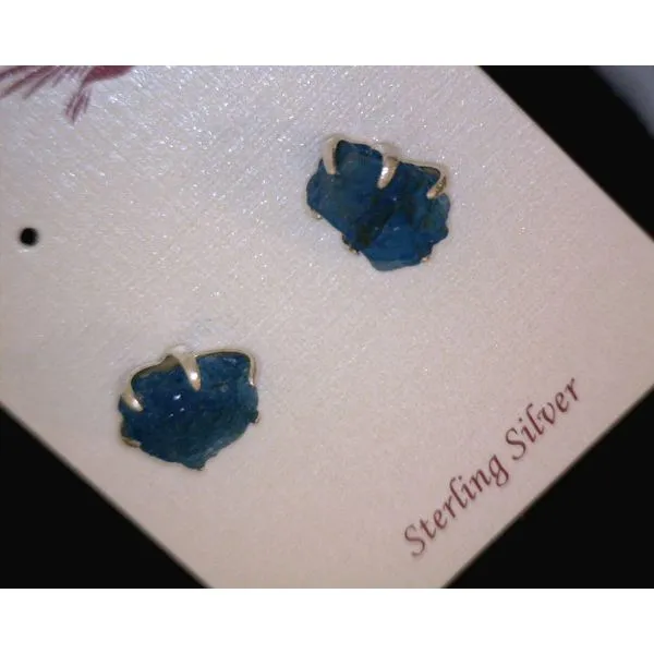 silver earrings with stones Vulcan's Forge LLC KANSAS CITY, MO