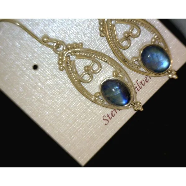 silver earrings with stones Vulcan's Forge LLC KANSAS CITY, MO