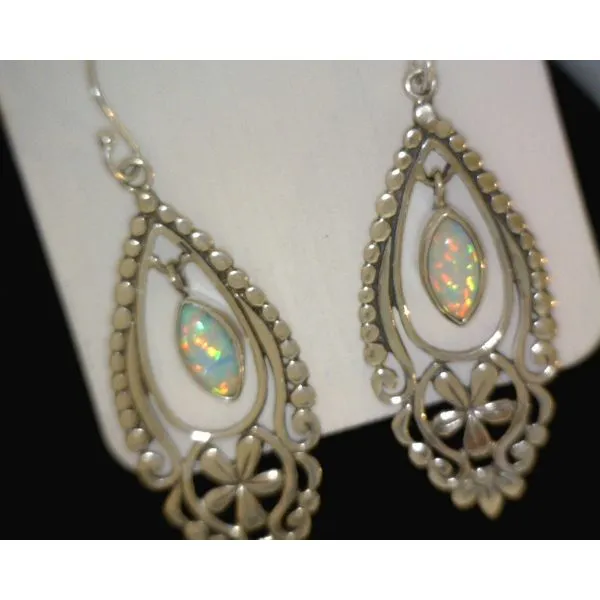 silver earrings with stones Vulcan's Forge LLC KANSAS CITY, MO