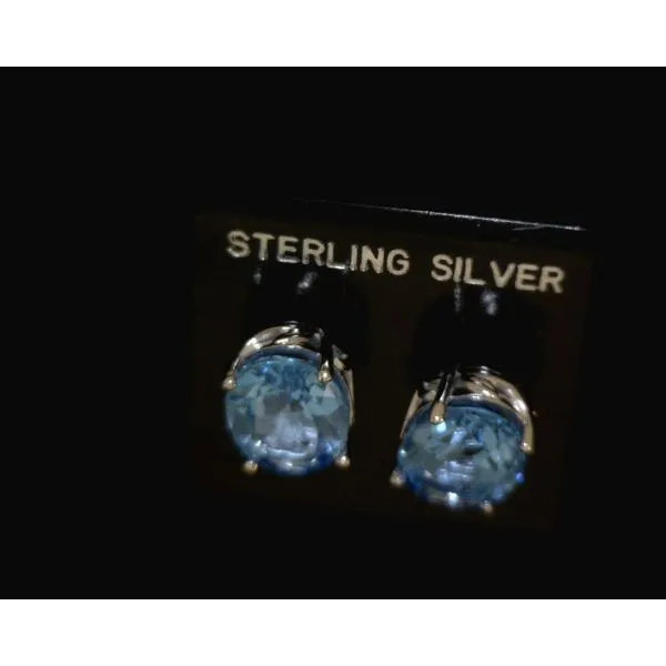 silver earrings with stones Vulcan's Forge LLC KANSAS CITY, MO