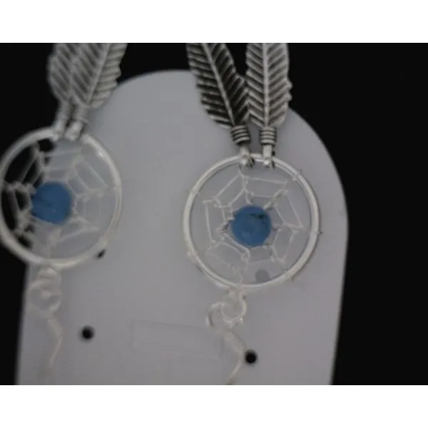 silver earrings with stones Vulcan's Forge LLC KANSAS CITY, MO