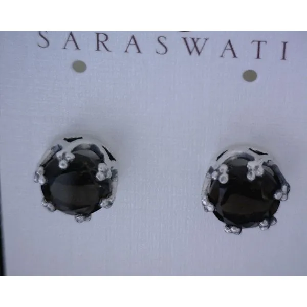 silver earrings with stones Vulcan's Forge LLC KANSAS CITY, MO