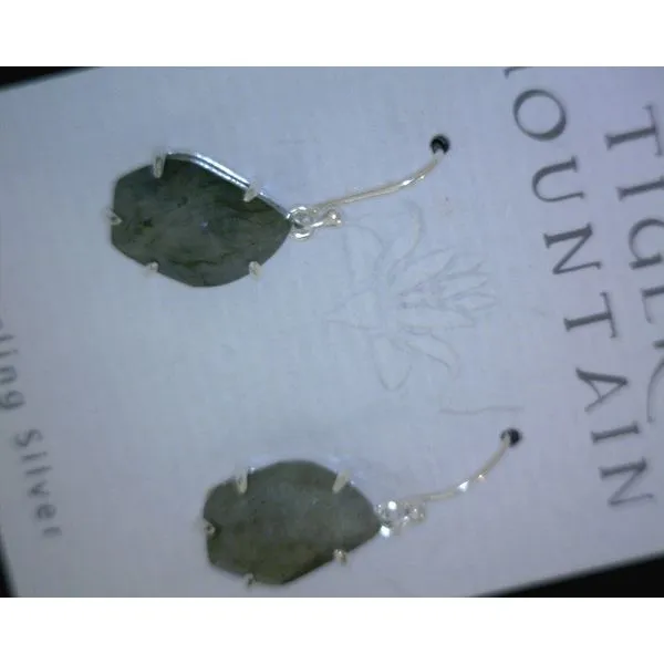 silver earrings with stones Vulcan's Forge LLC KANSAS CITY, MO
