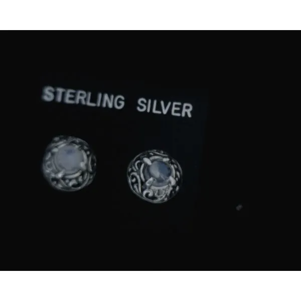 silver earrings with stones Vulcan's Forge LLC KANSAS CITY, MO