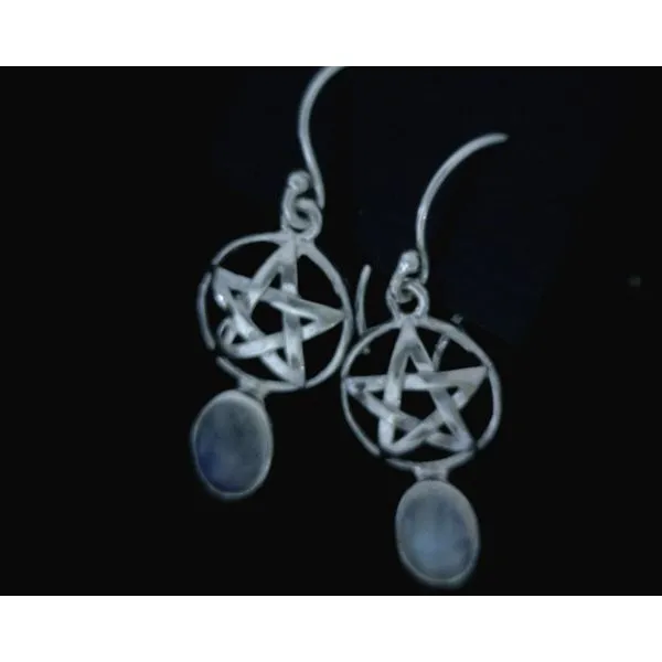 silver earrings with stones Vulcan's Forge LLC KANSAS CITY, MO
