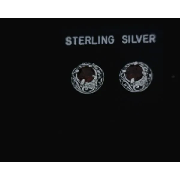 silver earrings with stones Vulcan's Forge LLC KANSAS CITY, MO