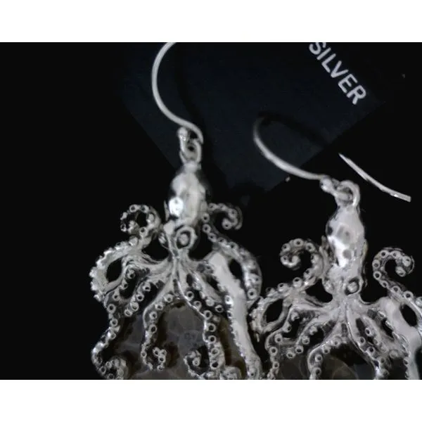 silver earrings with stones Vulcan's Forge LLC KANSAS CITY, MO