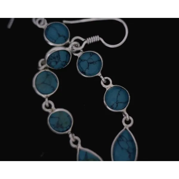 silver earrings with stones Vulcan's Forge LLC KANSAS CITY, MO