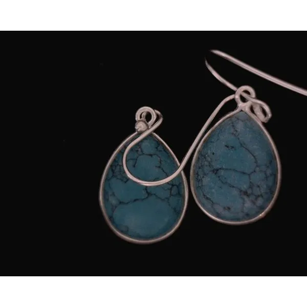 silver earrings with stones Vulcan's Forge LLC KANSAS CITY, MO