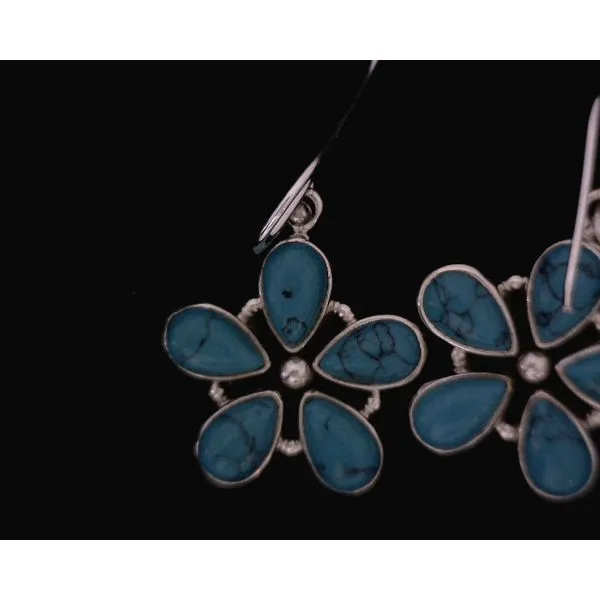 silver earrings with stones Vulcan's Forge LLC KANSAS CITY, MO