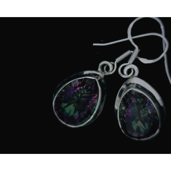 silver earrings with stones Vulcan's Forge LLC KANSAS CITY, MO
