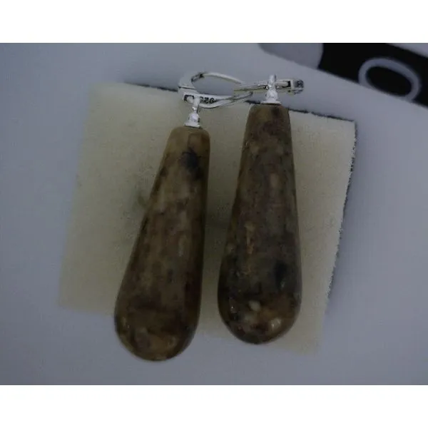 silver earrings with stones Vulcan's Forge LLC KANSAS CITY, MO