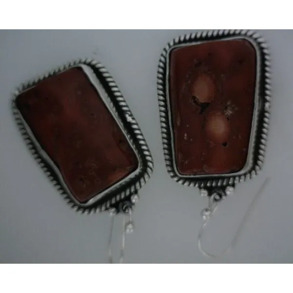 silver earrings with stones Vulcan's Forge LLC KANSAS CITY, MO
