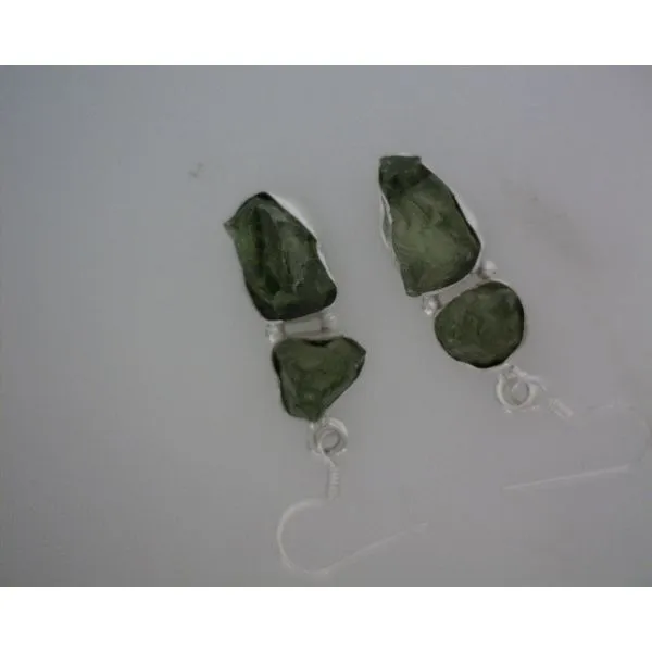 silver earrings with stones Vulcan's Forge LLC KANSAS CITY, MO