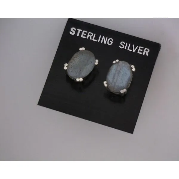 silver earrings with stones Vulcan's Forge LLC KANSAS CITY, MO