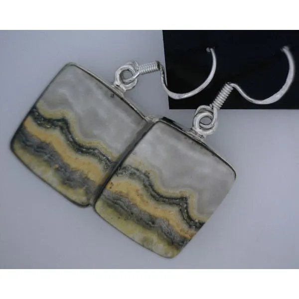 silver earrings with stones Vulcan's Forge LLC KANSAS CITY, MO