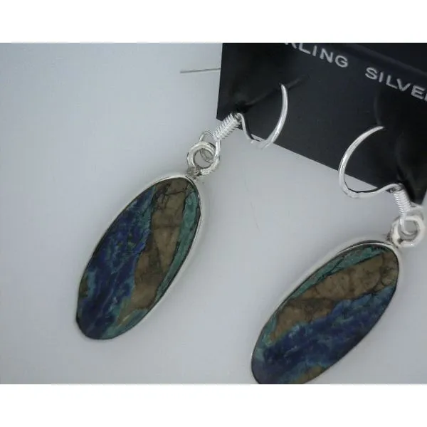 silver earrings with stones Vulcan's Forge LLC KANSAS CITY, MO