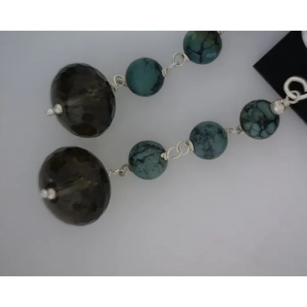 silver earrings with stones Vulcan's Forge LLC KANSAS CITY, MO
