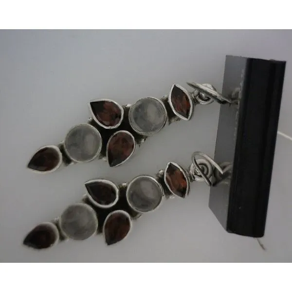 silver earrings with stones Vulcan's Forge LLC KANSAS CITY, MO