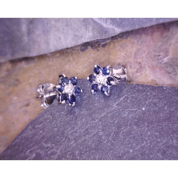 silver earrings with stones Vulcan's Forge LLC KANSAS CITY, MO
