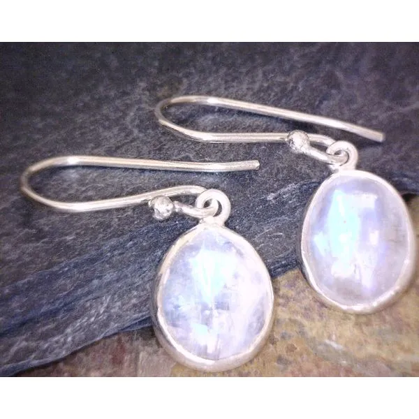 Sterling Oval Moonstone Drops Vulcan's Forge LLC Kansas City, MO