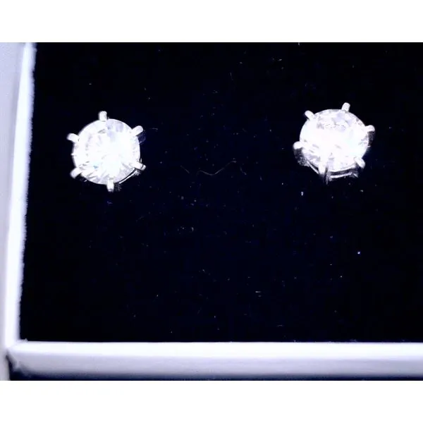 silver earrings with stones Vulcan's Forge LLC KANSAS CITY, MO